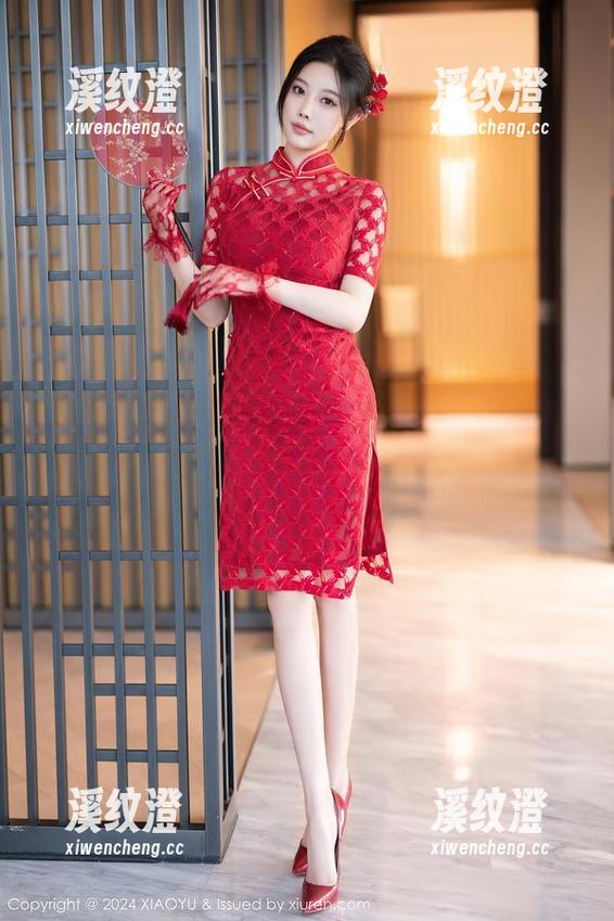 XIAOYU语画界-夏小雅 XIAOYU语画界 - 啊!夏小雅的红色紧身裙原图,全套摄影流露出的“吸引力”。