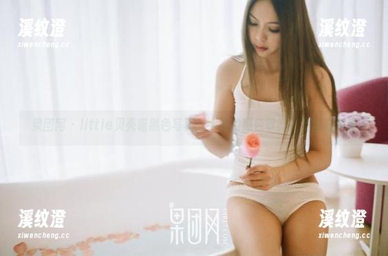 果团网 - little贝壳喵黑色写真：大家的黑色审美又要被刷新啦